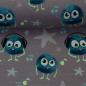 Preview: Baumwolljersey kleine Monster Petrol auf Schlamm Mrs.Mint Design by Swafing